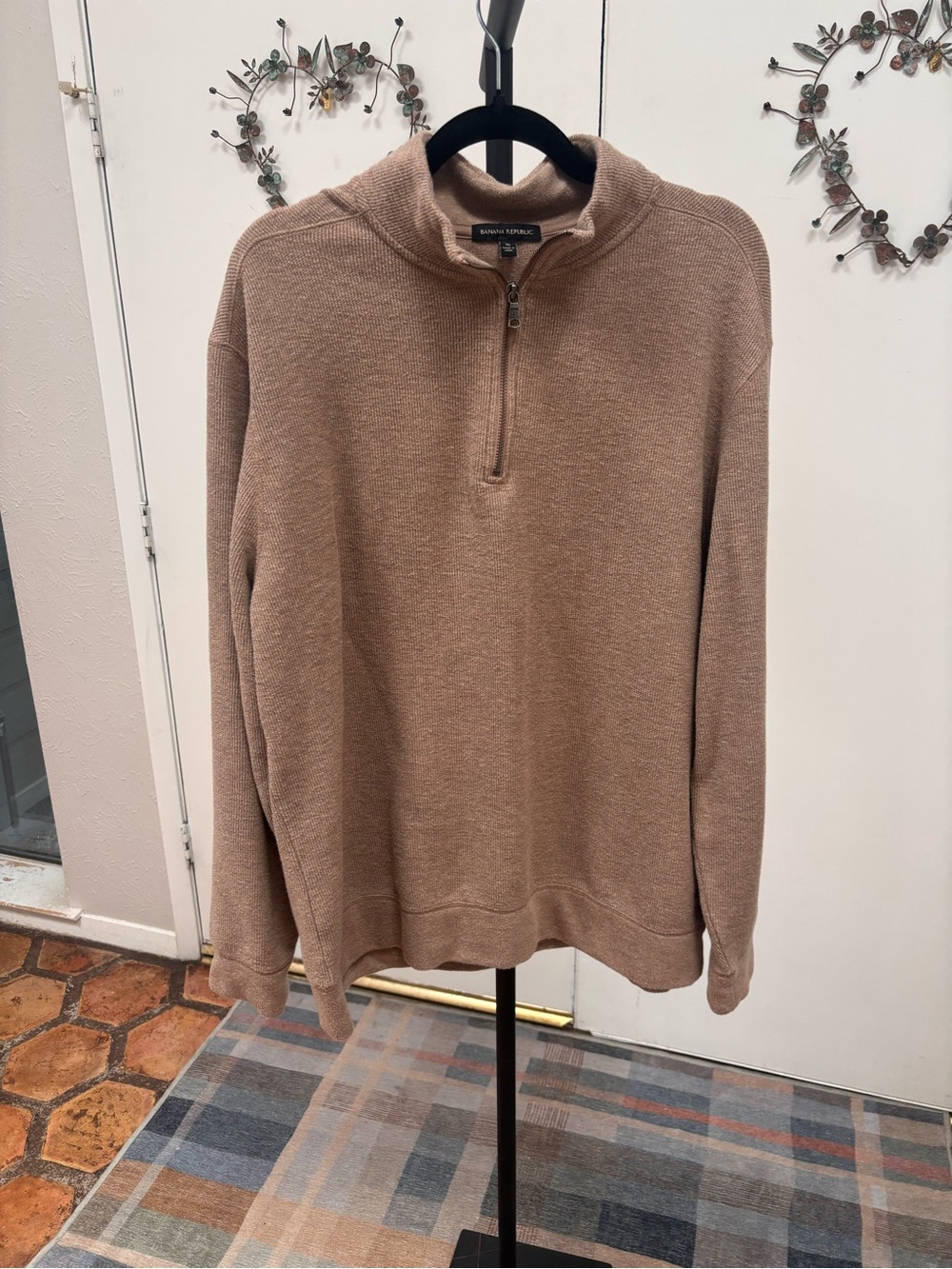 Banana Republic Men's Half-Zip Sweater in Taupe